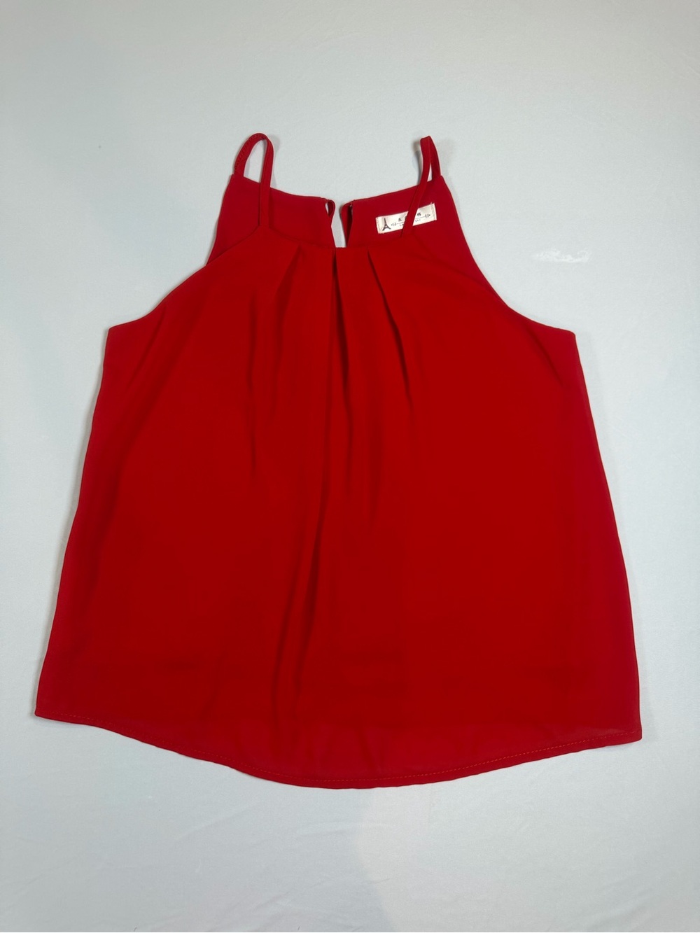 Red Sleeveless Halter Neck Top Women’s Top Small
